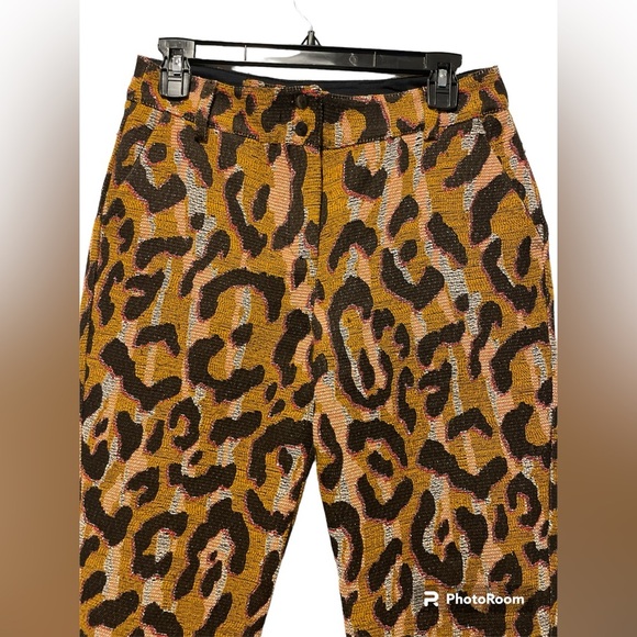 Anthropologie 34N 118W Leopard Trousers Animal Print Pants size 2 - Picture 4 of 6